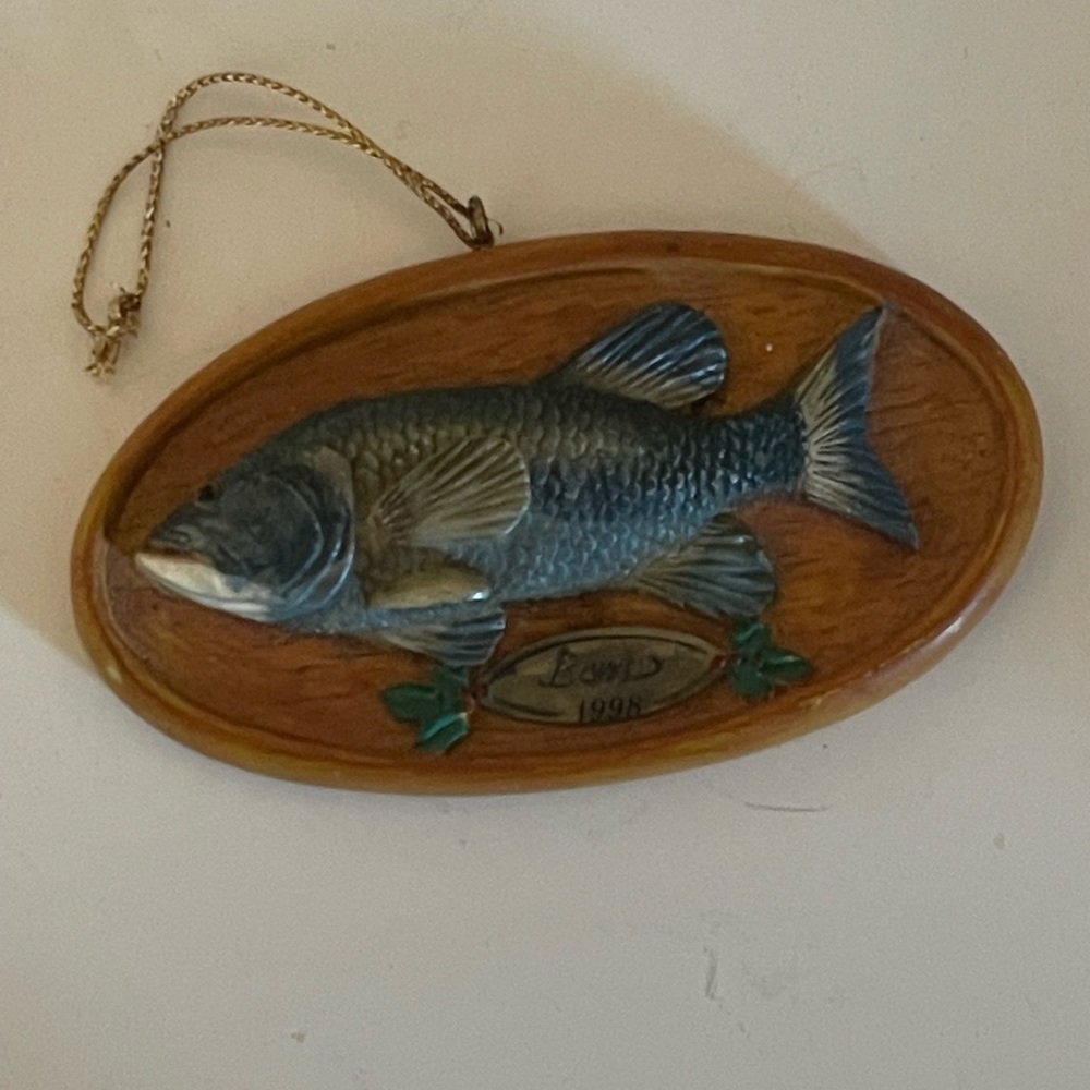 Blue Fish Wall Plaque Christmas ornament